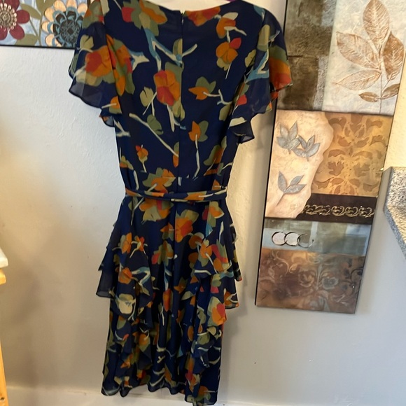 Ralph Lauren Navy Floral Black Label Designed Dress 8!! - Picture 13 of 13